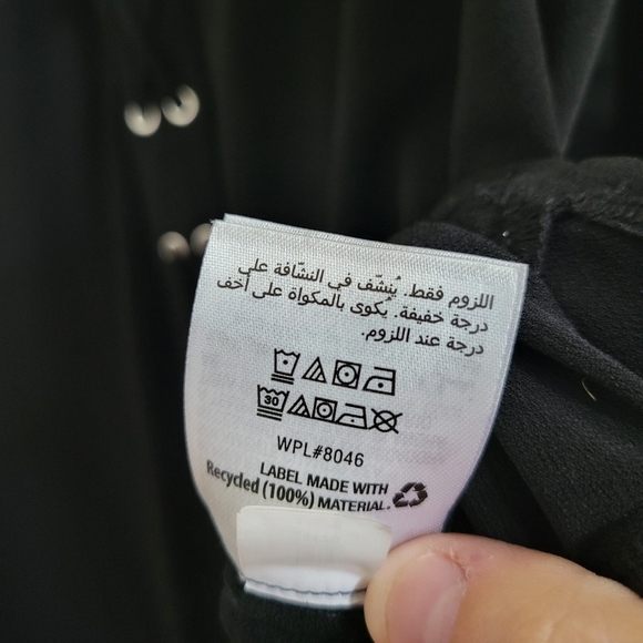 I.N.C. International Concepts Black lace-up blouse, Size XL - Picture 6 of 7